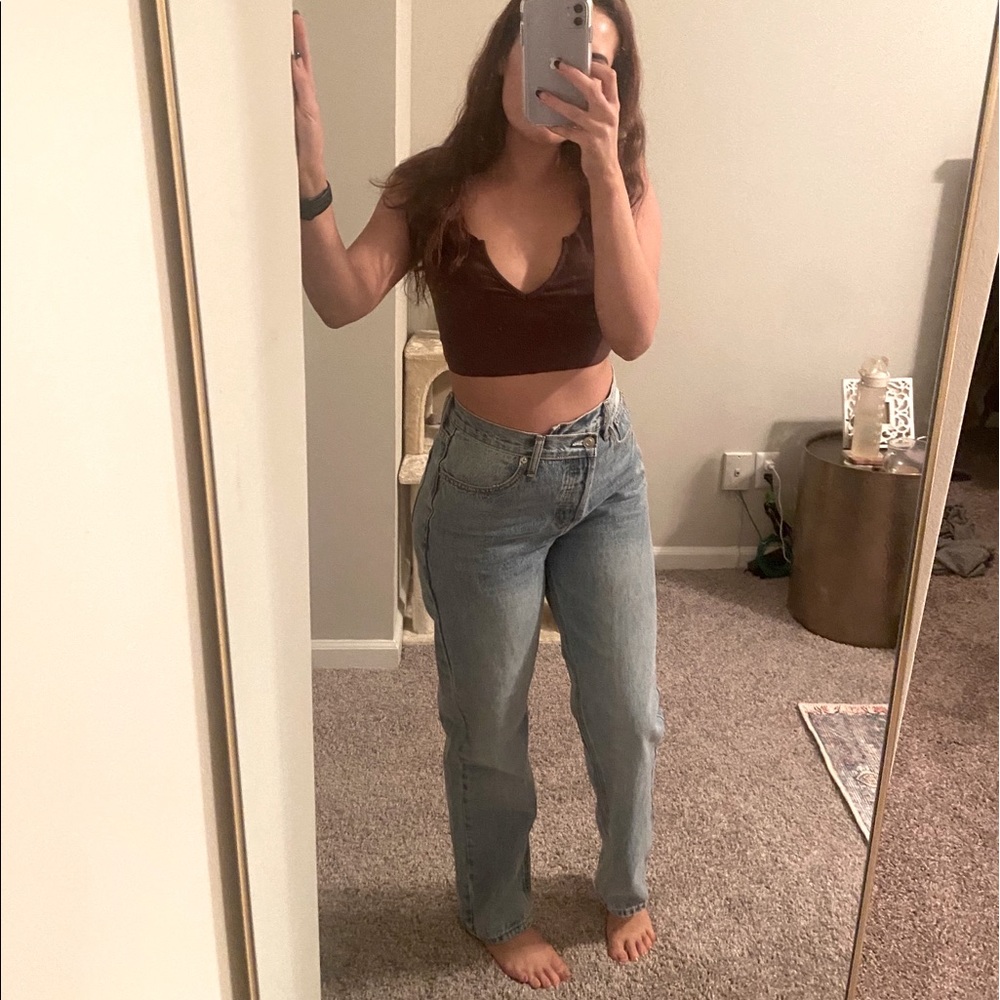 Cross Fronr Princess Polly jeans